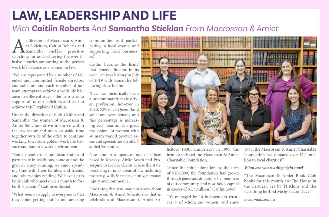 Internation Womens Day | Celebrating International Women's Day | Macrossan & Amiet